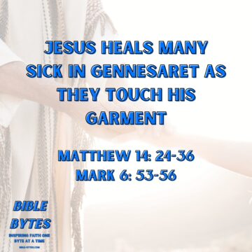 Thumbnail for Jesus Heals Many Sick in Gennesaret as They Touch His Garment